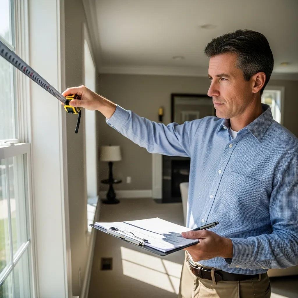 Appraiser inspecting a home during a valuation