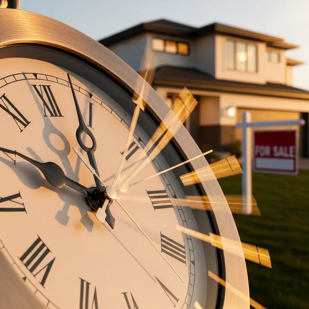 Clock representing the quick closing timeline for cash home sales