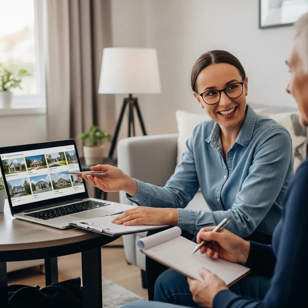 Friendly team member explaining our three-step cash offer process