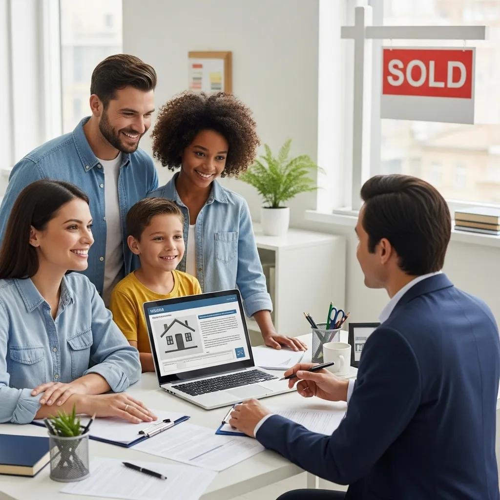 Homeowners and a buyer talking through a quick cash sale for a house in Chattanooga
