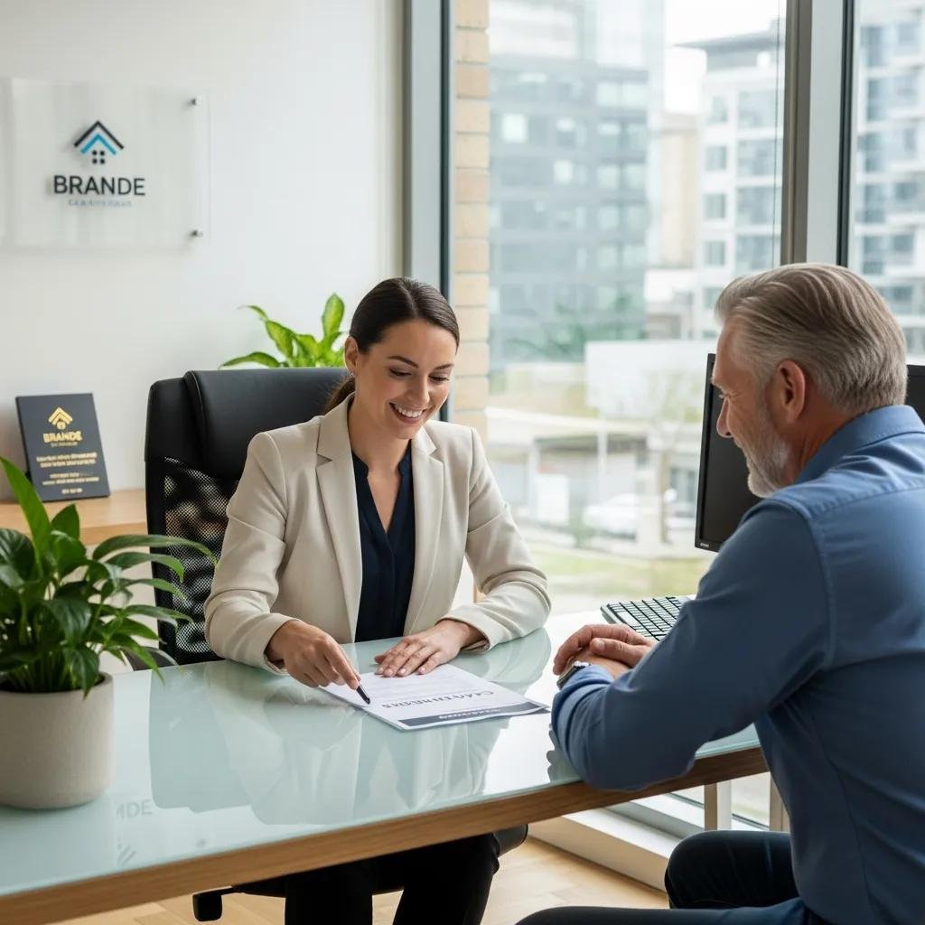 Agent talking through a cash offer with a homeowner